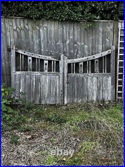 Large wooden driveway gates used