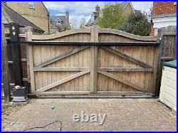 Large wooden driveway gates used