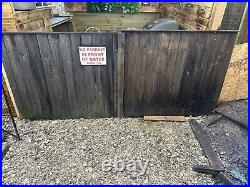 Large wooden driveway gates used