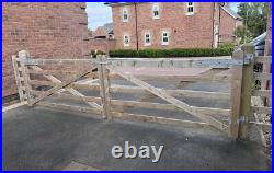 Large wooden driveway gates used