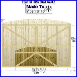 Made To Measure Height/Width Driveway Arch Feather Edge Double Garden Gates