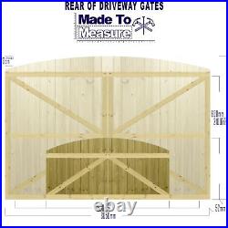 Made To Measure Height/Width Driveway Arch Tongue & Groove Double Garden Gates