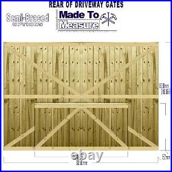 Made To Measure Height/Width Driveway Flat Feather Edge Double Garden Gates