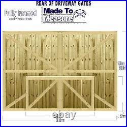 Made To Measure Height/Width Driveway Flat Feather Edge Double Garden Gates