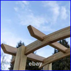 Mercia Bow Top Wooden Garden Arch Robust Frame Lattice Design