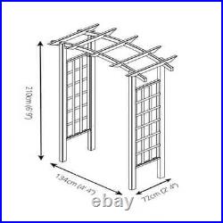 Mercia Bow Top Wooden Garden Arch Robust Frame Lattice Design