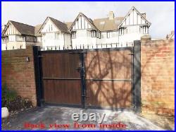 Metal driveway gates used