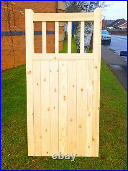 High 120cm Wooden Garden Picket Timber Gate 4ft