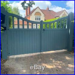 Open Top Gate Heavy Duty Wooden Driveway Gates Timber Double Entrance