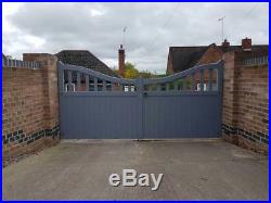 Open Top Gate Wooden Driveway Gates Heavy Duty Timber Double Entrance