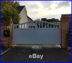 Open Top Gate Wooden Driveway Gates Heavy Duty Timber Double Entrance