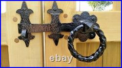 Ornamental Ring latch heavy duty driveway wooden gates fencing garden gate door
