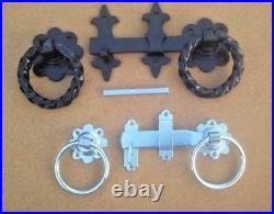 Ornamental ring latch heavy duty driveway wooden gates fencing stables garden