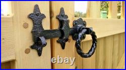 Ornamental ring latch heavy duty driveway wooden gates fencing stables garden