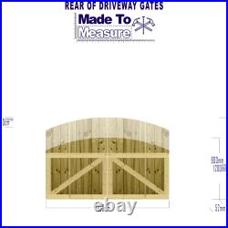 PGS Driveway Gates BESPOKE Made2Measure Fully Framed Feather Edge Arched 4ft