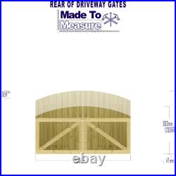 PGS Driveway Gates BESPOKE Made2Measure Fully Framed Tongue & Groove Arched 4ft