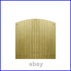 PGS Driveway Gates BESPOKE Made2Measure Semi-Braced Tongue & Groove Arched 6ft