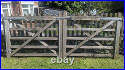 Pair Of 5 Foot 5 bar wooden field gates With Fittings Farm Drive