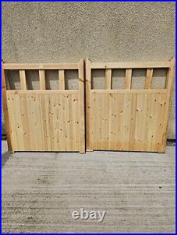 Pair Of Brandnew Wooden Gates 106cm Wide Each One 4ft High