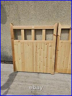 Pair Of Brandnew Wooden Gates 106cm Wide Each One 4ft High