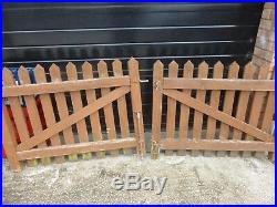 Pair Of Chunky Wooden Double Driveway Gates