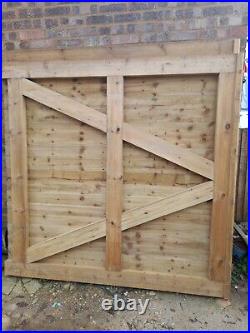 Pair Of Closed Board Wooden Gates 1.8m Height