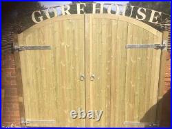 Pair of Wooden Dartington Curved top Entrance gates