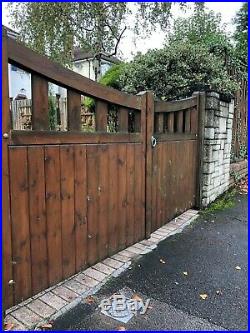 Pair of wooden driveway gates used