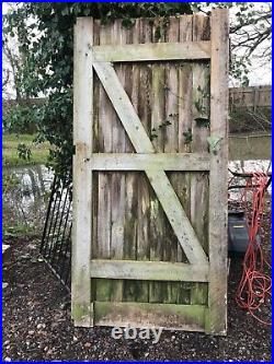 Pair wooden garden gates, 6ft wide and 6ft 3 tall. Used