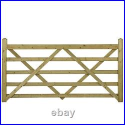 Planed Wooden Field or Entrance Gate Ruby Smooth Finish Timber Farm Gate