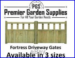 Premier Fortress Wooden Double Driveway Gate Strong Secure Heavy Duty in 3 size
