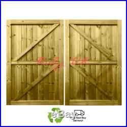 Premium Tongue & Groove Entrance Gate Wooden Driveway Gate Garage Doors