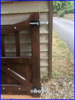 Refurbished Hardwood Wooden double driveway gates