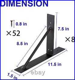 Sag Gate Kit Set of 2 Gate Corner Bracket 90 Degree Bracket with Gate Hinges H