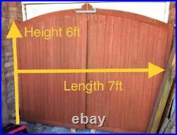 Solid 7ft Wide 6ft High Wooden Driveway Gates
