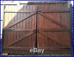 Solid Wooden Arched DriveWay Gates Garden Gates