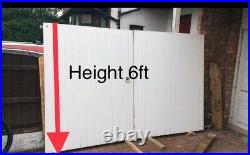 Solid Wooden White Driveway Gates Width 10ft X Height 6ft
