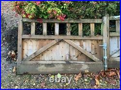 Solid, wooden driveway gates