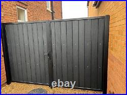 Steel frames/ composite/wooden infill driveway gate