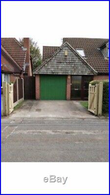Tanalised Wooden Bi-folding Driveway Gates 14ft wide X 5ft high In Cottage Style