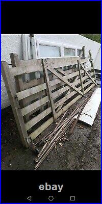 Timber 5 Bar Driveway Field Farm Gate 2 sizes available wooden 14 ft Or 10.8ft