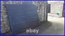 Two, grand, heavy duty, black wooden driveway gates, 8ft 5 ins H, 2 x 6ft 2 ins