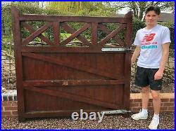 Used 12' wooden double driveway gates and matching 3' pedestrial gate