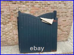 Used Wooden Driveway Gates (Painted Grey) Made by British Gates