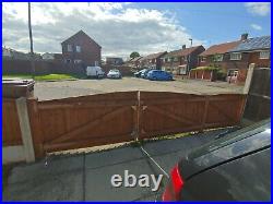 Used wooden double driveway gates plus single gate no posts