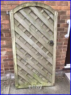 V Arched Wooden Gate 90cm X 180cm Heavy Duty With Some Hardware