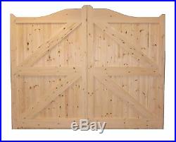WOODEN SWAN NECK / ARCHED DRIVEWAY GATE'S'WESTBURY' (phil101)