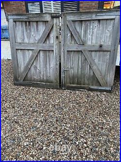 Wood driveway gates used