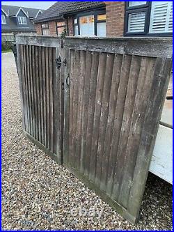 Wood driveway gates used