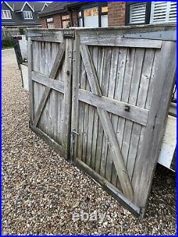 Wood driveway gates used